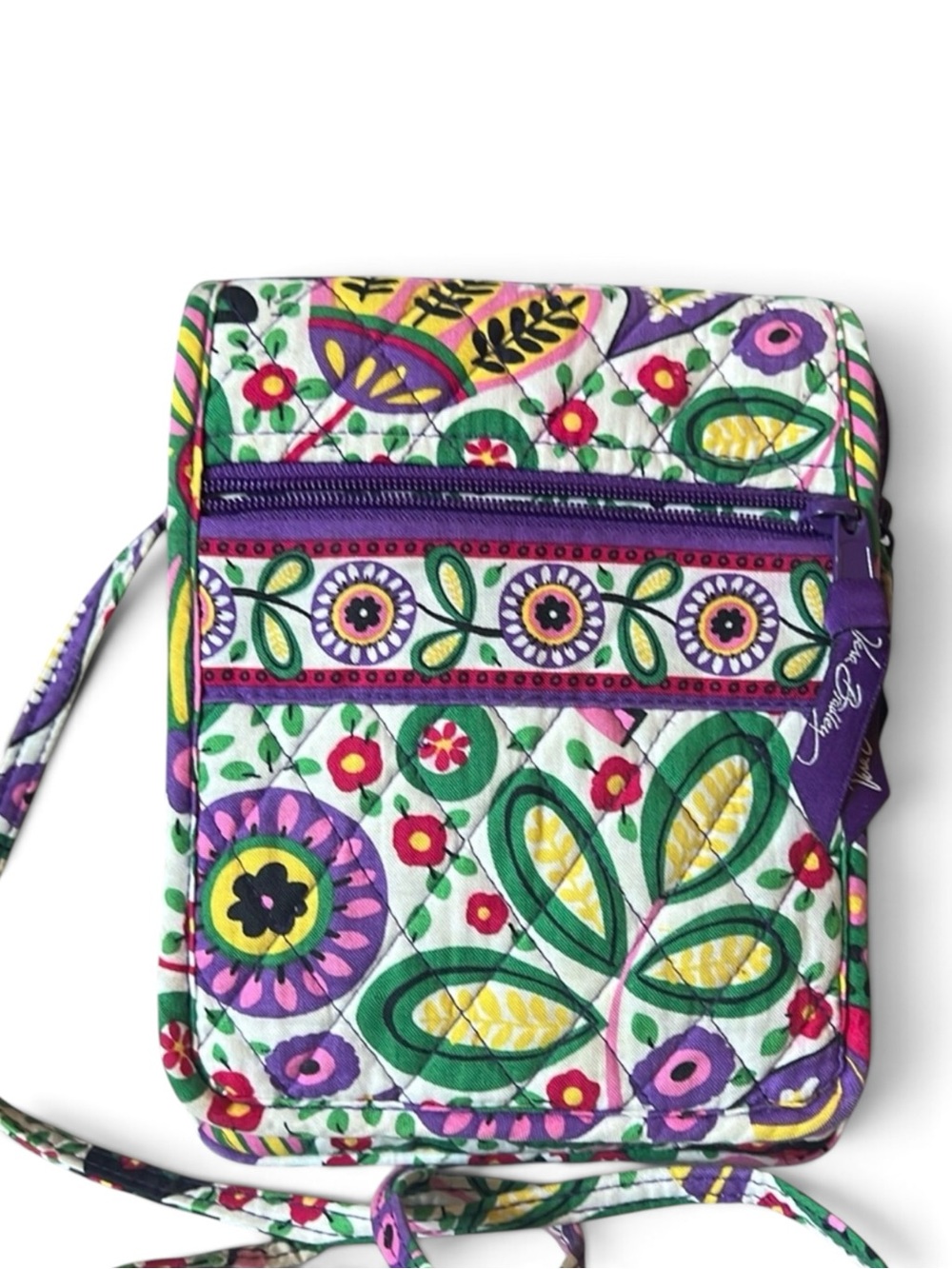 Vera Bradley Viva La Vera Quilted Cotton Mini Hipster Crossbody Wallet Bag